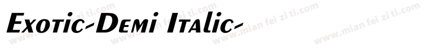 Exotic-Demi Italic字体转换